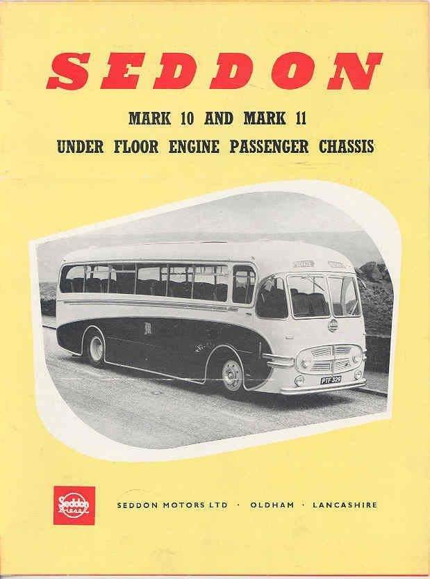 1954 Seddon Mark 10 and mark 11under floor engine passenger chassis
