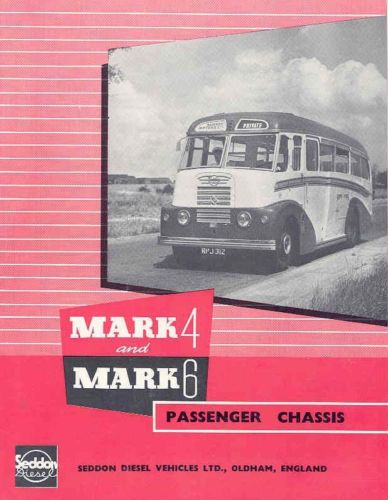 1955 Seddon Mark 4 & 6 Diesel Intercity Bus Brochure wi979-VHLBFZ