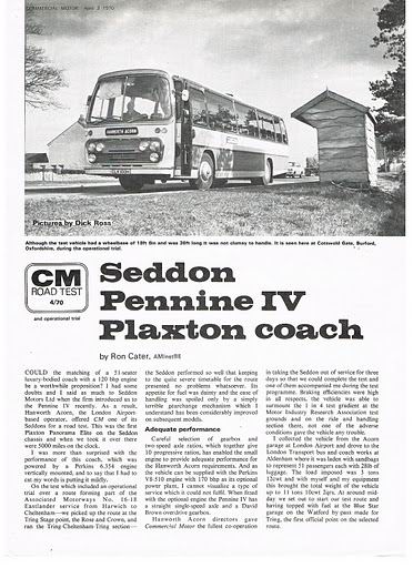 1970 PLAXTONS (5) Pennine IV op SEDDON