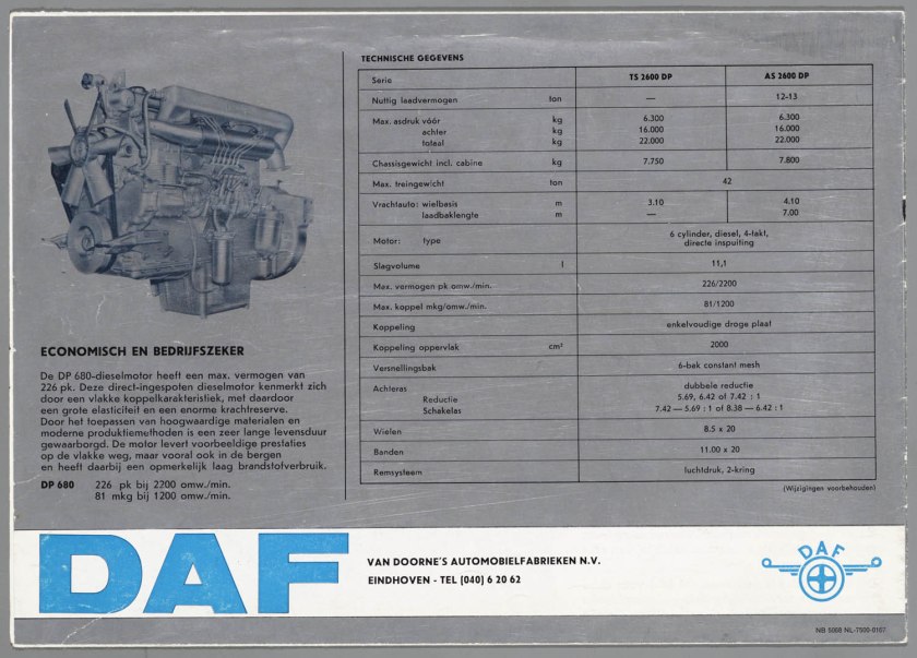 1967 DAF 2600 6x2 AS-TS e