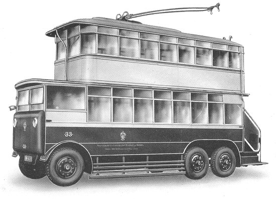 1925 Guy first six wheeled pneumatic Trolley Bus