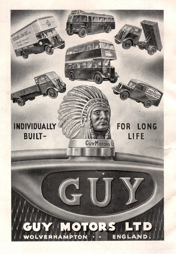 1947 Guy Motors of Wolverhampton, Individually built bus advert