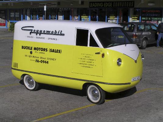 An Australian-made  Goggomobil Carry All van.