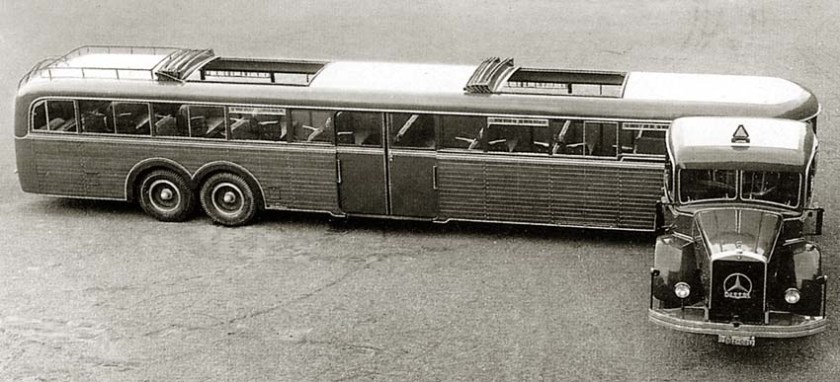 1936 Mercedes Benz Kässbohrer Grossraum Sattelbus 172pers