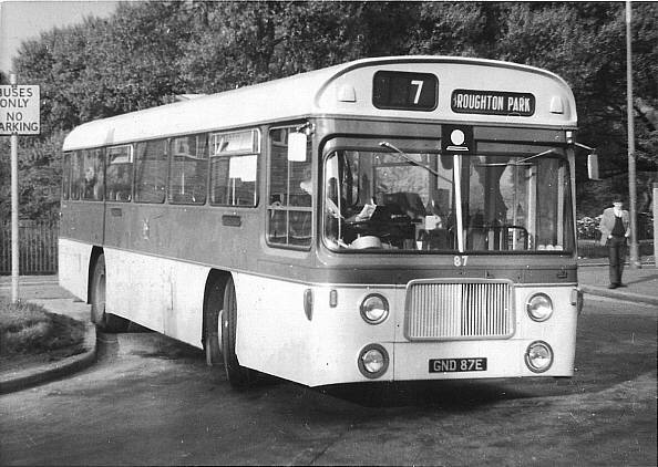 1967 Leyland Panther PSUR1-1R 87, GND87E, with MCW B40D bodywork