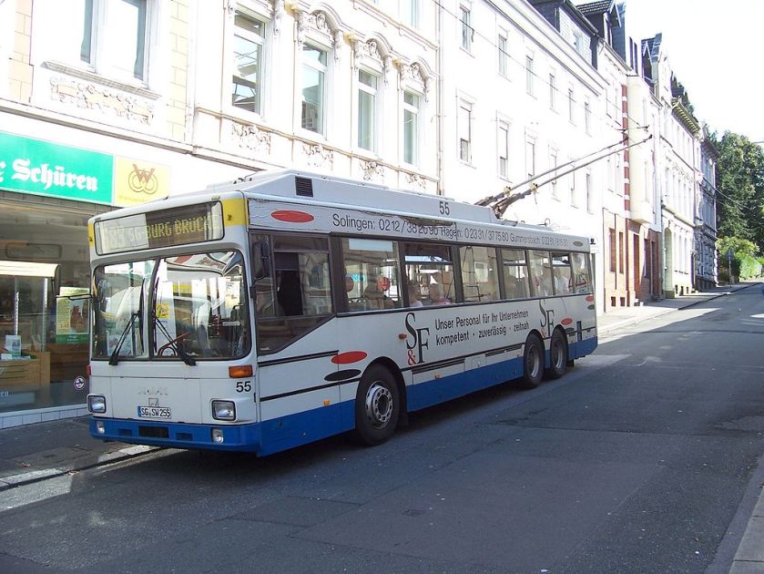 Oberleitungsbus des Typs MAN SL 172 HO der Stadtwerke Solingen