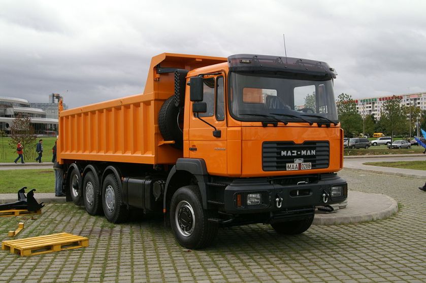 tipper, with the MAN F90 cab