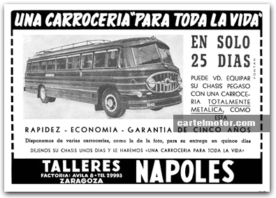 1954 TALLERES NAPOLES BUS PEGASO (NAZAR)