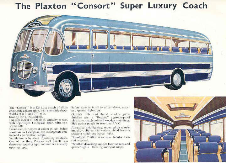 1956 plaxton consort bus brochure Bedford