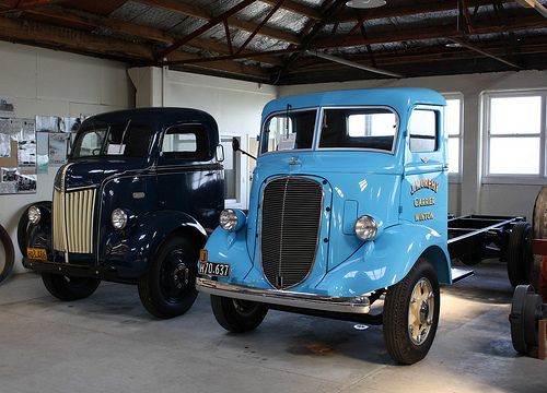 1937 Ford and Studebaker COE trucks