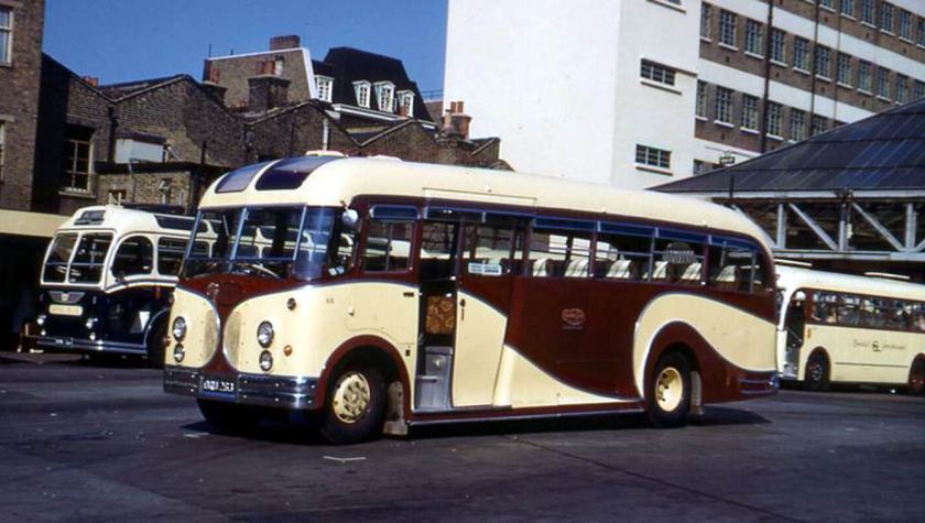 1954 Albions formed the core of Charlies Cars fleet and this is 68, ORU263, an FT39AL with FC35F Harrington body