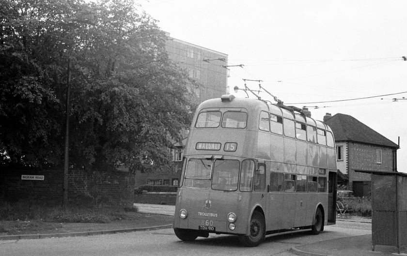 1955 Sunbeam F4A Willowbrook H70RD at Ingram Road, Bloxwich on Route 15