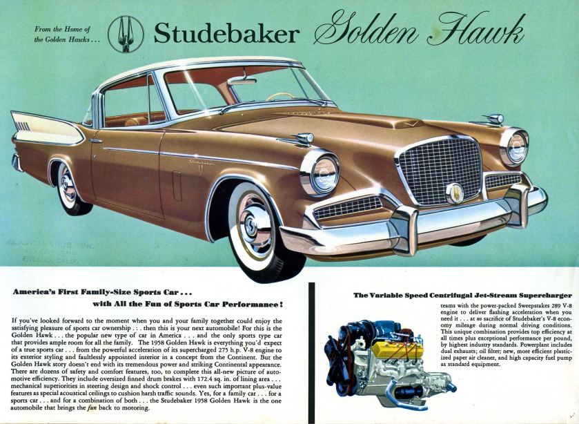 1958 Studebaker Golden Hawk Ad