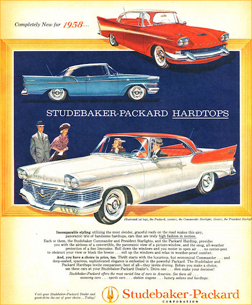 1958 Studebaker Packard Hardtops