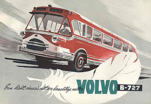 1954 Volvo B727 Bus Brochure Image