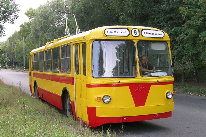 Museum ZiU-5 trolleybus in Nizhny Novgorod, Russia.