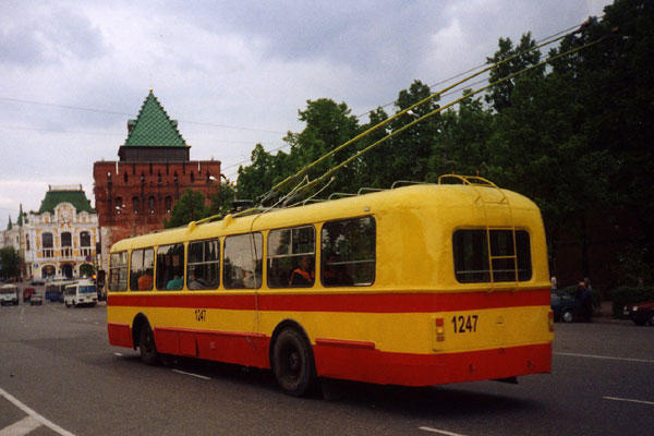 ZiU-5 trolleybus in Nizhny Novgorod, Russia.