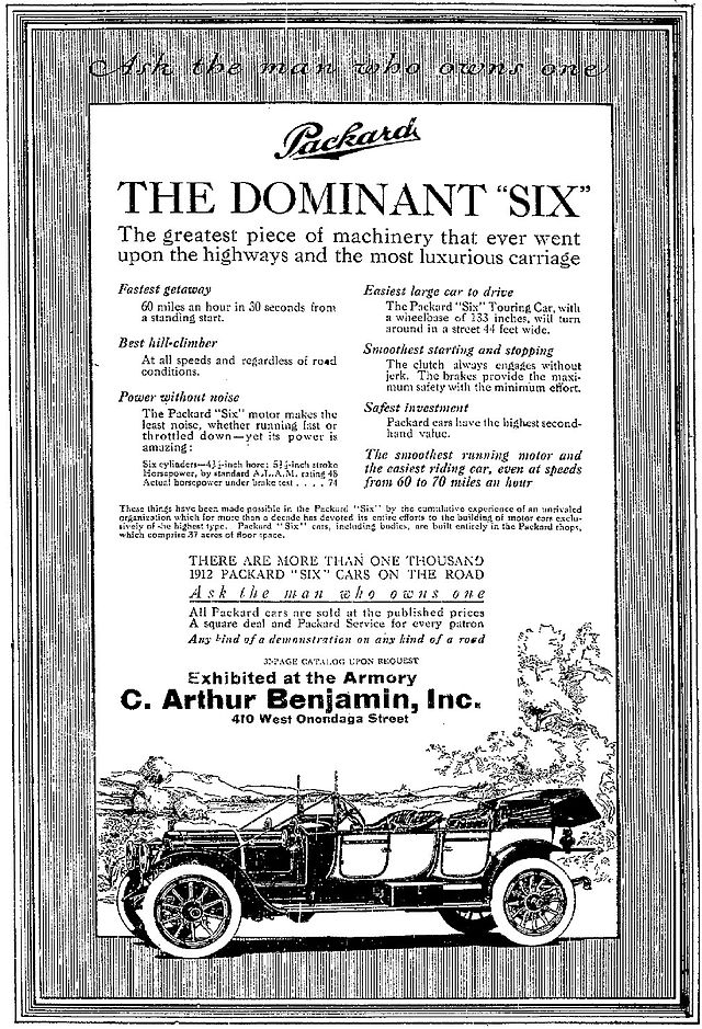 1912 Packard Advertisement - Syracuse Herald, March 14, 1912