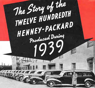 1939 Henney Packard Hearses 1200 brochure