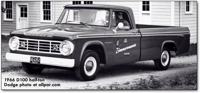 1966 Dodge D100 half ton pickup truck
