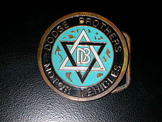 Dodge Brothers logo used from 1914 to 1927 (seen here on a modern belt buckle)