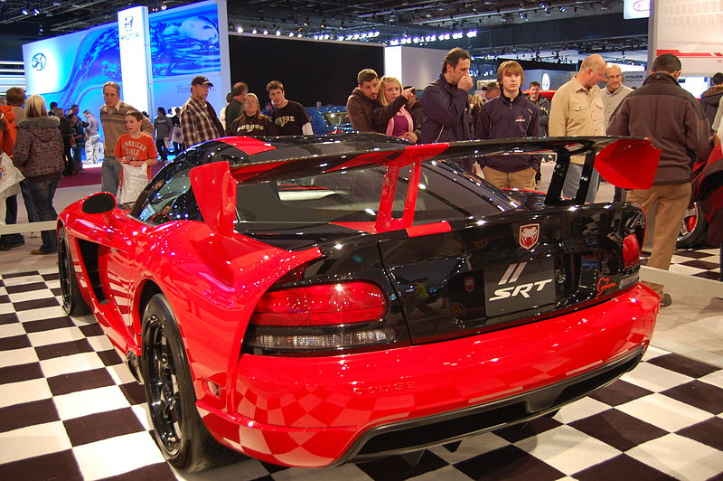 The back of the Dodge Viper ACR at the 2009 North American International Auto Show