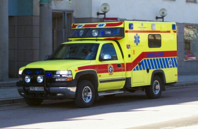 Ambulance in Uppsala, Sweden