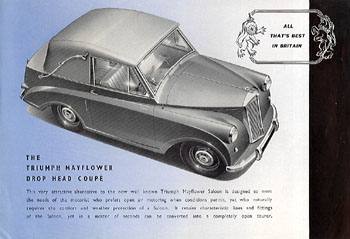 1950 triumph mayflower drophead coupé a