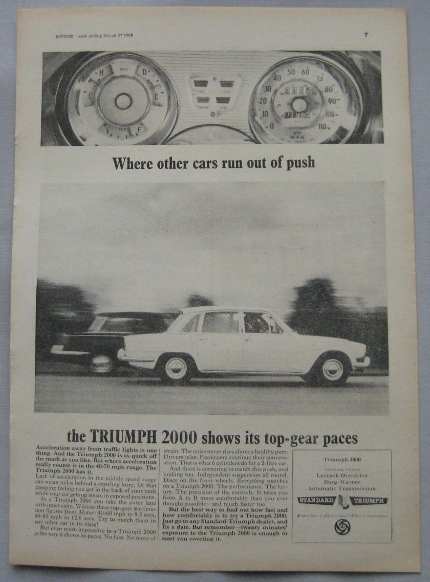 Triumph 2000 ad
