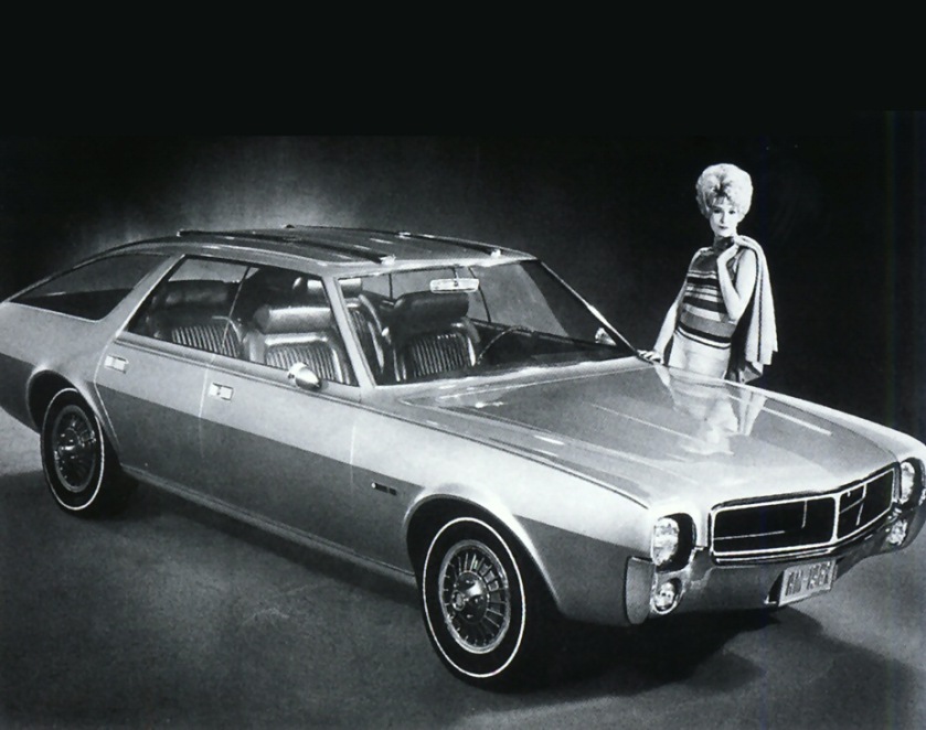 1967 AMC AMX III Concept Car - to become a Javelin Frt Qtr BW