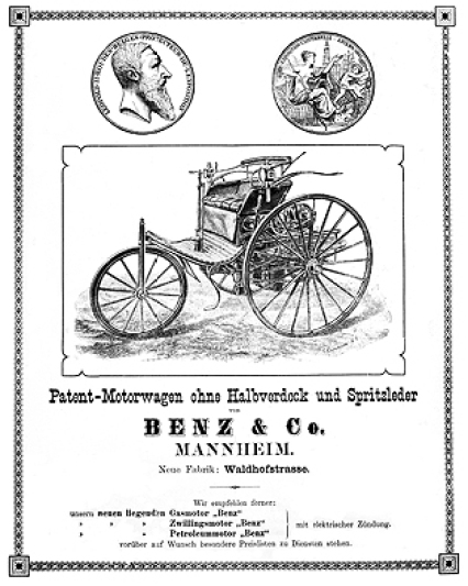 1886 Mercedes Benz Patent Motorwagen Daimler Benz AG
