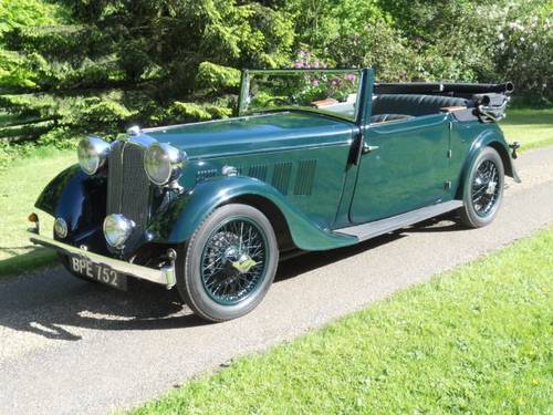 1933 Rover speed 14 was introduced in 1933 with a 6 cylinder high compression engine with triple SU carbs. Capable of over 80 MPH . A 4 speed synchro gearbox