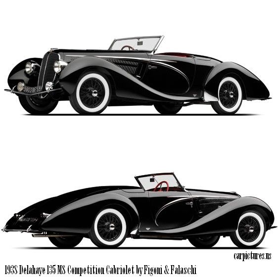 1938 Delahaye 135 MS Competition Cabriolet by Figoni