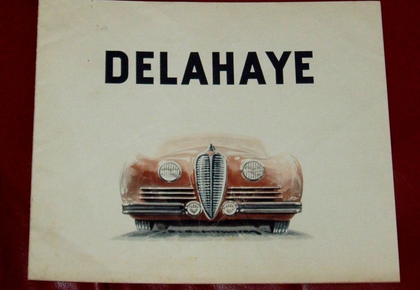1950 DELAHAYE Type 135 M - 148 L - 135 MS - 175 - French text - 8-pgs brochure 2