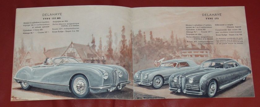 1950 DELAHAYE Type 135 M - 148 L - 135 MS - 175 - French text - 8-pgs brochure 4