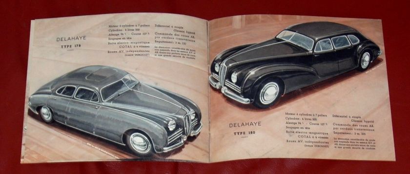 1950 DELAHAYE Type 135 M - 148 L - 135 MS - 175 - French text - 8-pgs brochure 5