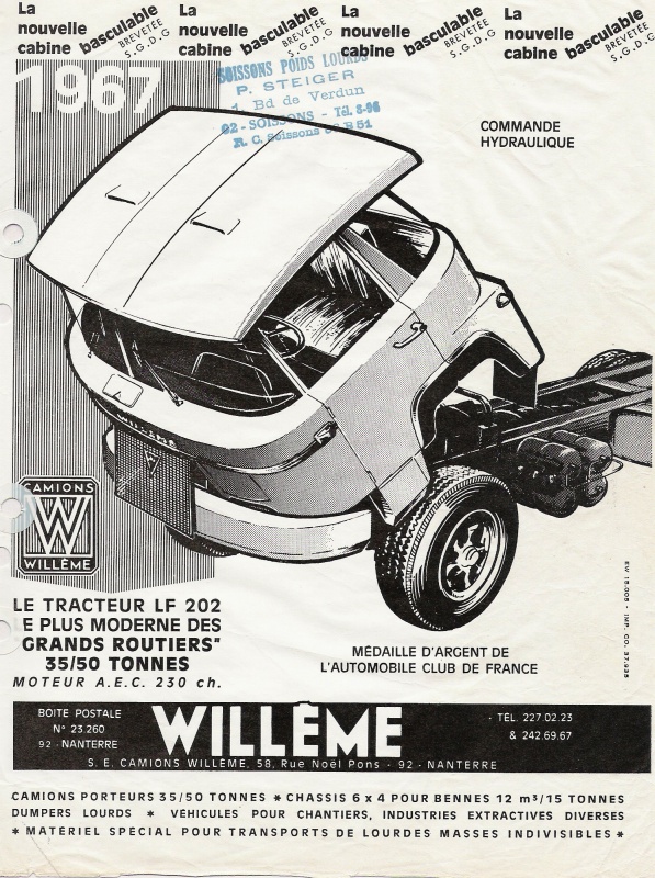 1967 WILLÈME Cottard Cab157903EW15005