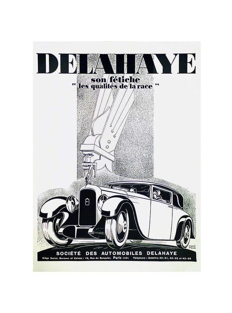 Delahaye Automobiles Vintage Poster