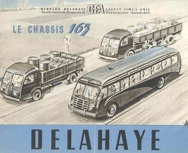 Delahaye GFA a40 camion Le Chassis 163