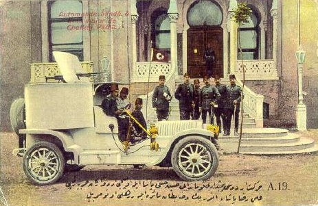 1909 Hotchkiss Automobile blindé &amp; Etat major de Chefket Pacha