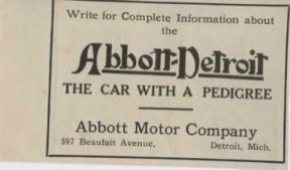 1910 Abbott Detroit Car Detroit MI Auto Ad Flash Decarbonizer ma4670-p