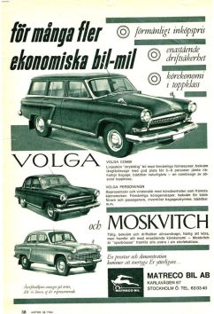 1964 Moscvitch - Volga ad Stockholm