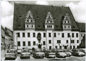 1971 Meißen-1971-72-Marktplatz mit Rathaus-Brück & Sohn Kunstverlag